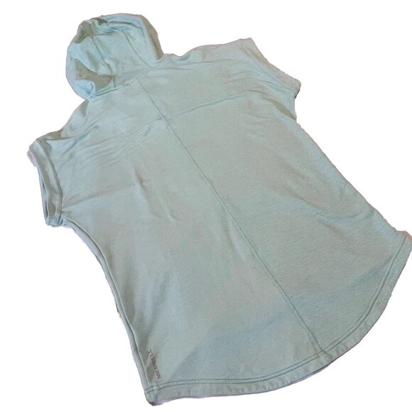 Merrell Sleeveless Running Hoodie Womens Size S/P Heathered Green Pockets - Picture 6 of 10